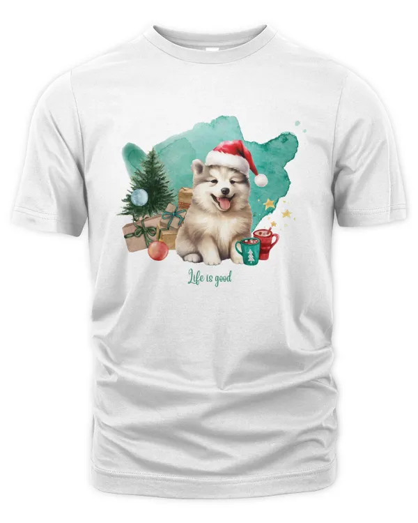 Life Is Good Christmas Dog