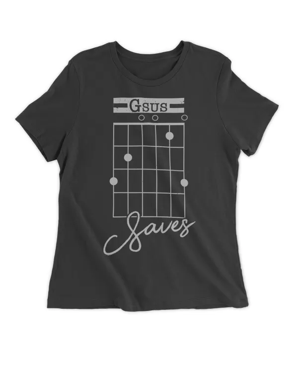 Guitar T-Shirt Gsus Saves Funny Christian Guitarist Gift T-Shirt - Unisex Premium T-shirt Unisex Premium T-shirt