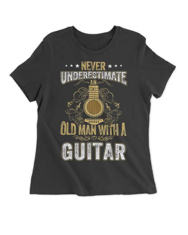 Never Underestimate An Old Man With A Guitar Acoustic Player T-Shirt - Unisex Premium T-shirt Unisex Premium T-shirt