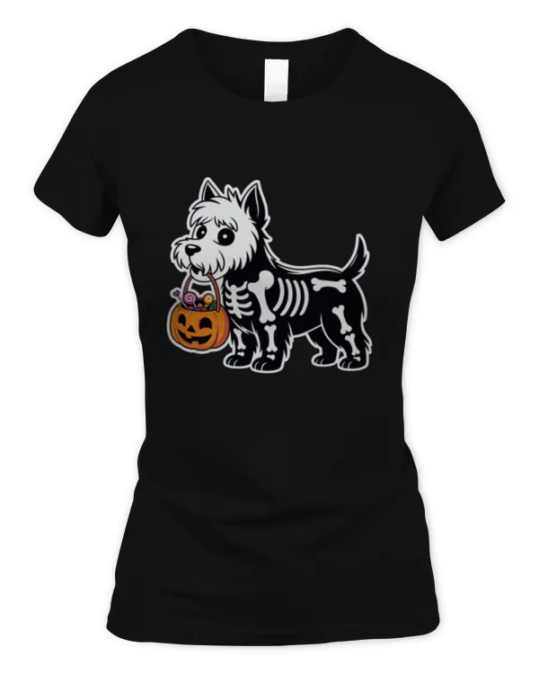 Westie halloween - Women's Soft Style Fitted T-Shirt Women's Soft Style Fitted T-Shirt