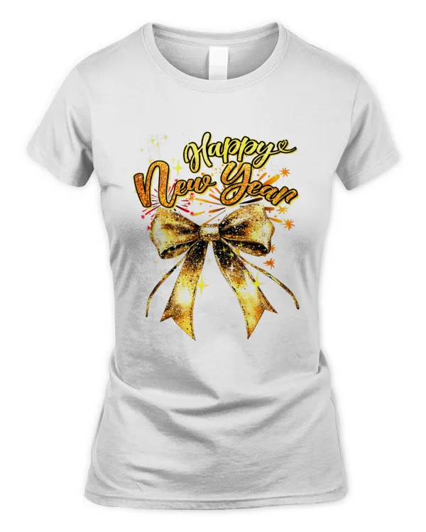 Happy new year coquette bow - Women's Soft Style Fitted T-Shirt Women's Soft Style Fitted T-Shirt