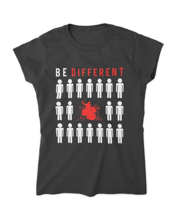 Playing Guitar Be Different Tee For Drummers