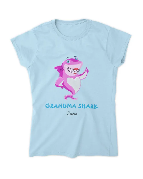 Grandma Shark - Funny Personalized T-Shirt, Gifts for Grandma, Gift idea for Grandma