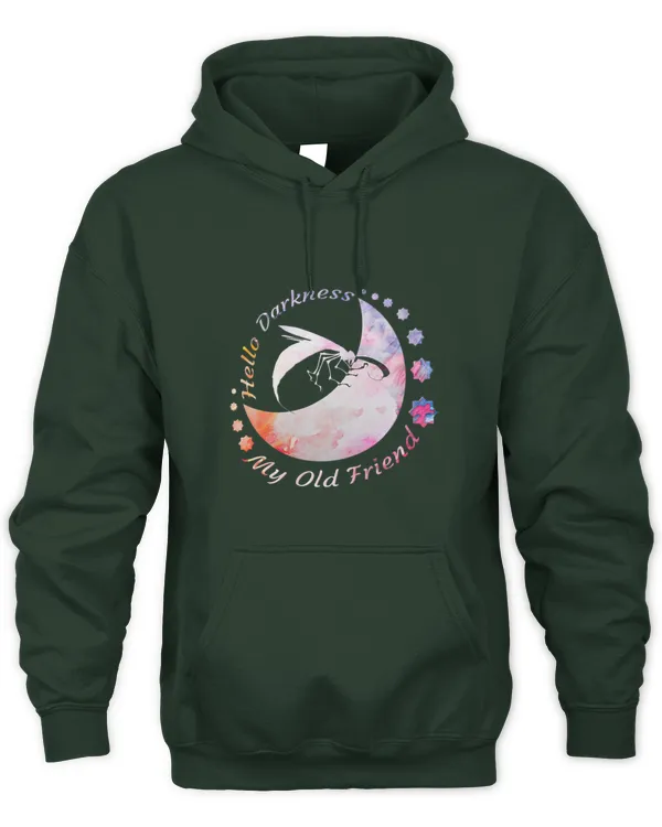 Dragonfly Moon Shirt Hello Darkness My Old Friend - Unisex Hoodie Unisex Hoodie