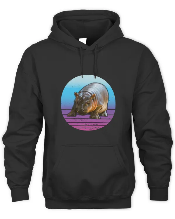 Pygmy Hippopotamus Animal Retro Men Women Kids 1