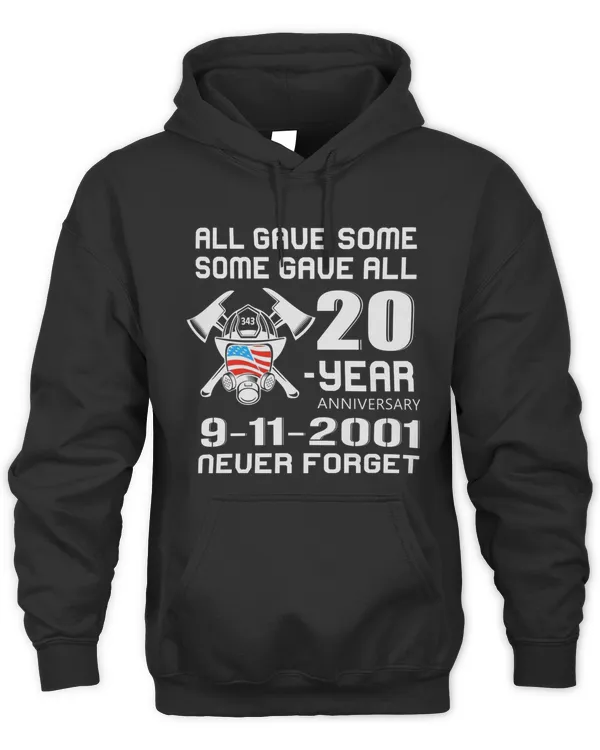 9.11 Patriot Day Never Forget The 343 Fire Fighter Memorial Hoodie