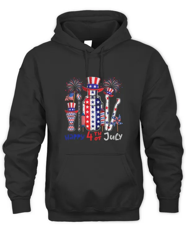 Happy 4th Of July Fireworks American Flag Bartender Tools