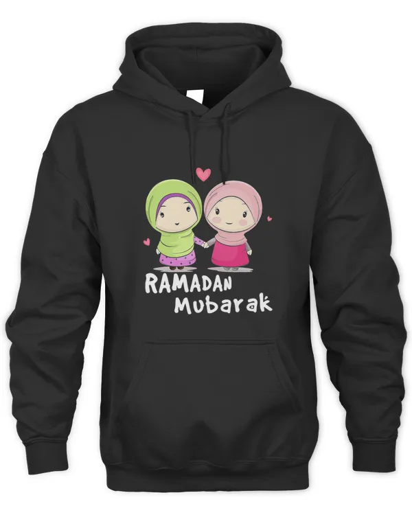 Happy Ramadan Mubarak Holy Month Calligraphy With Hijab Girl