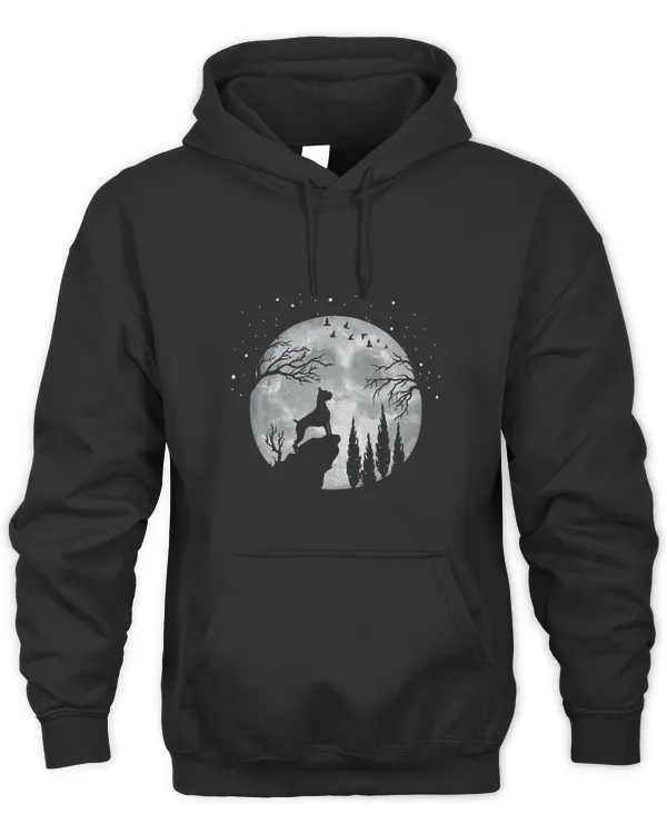 Boxer Dog Breed Full Moon At Night Dog Owner Boxer Dog