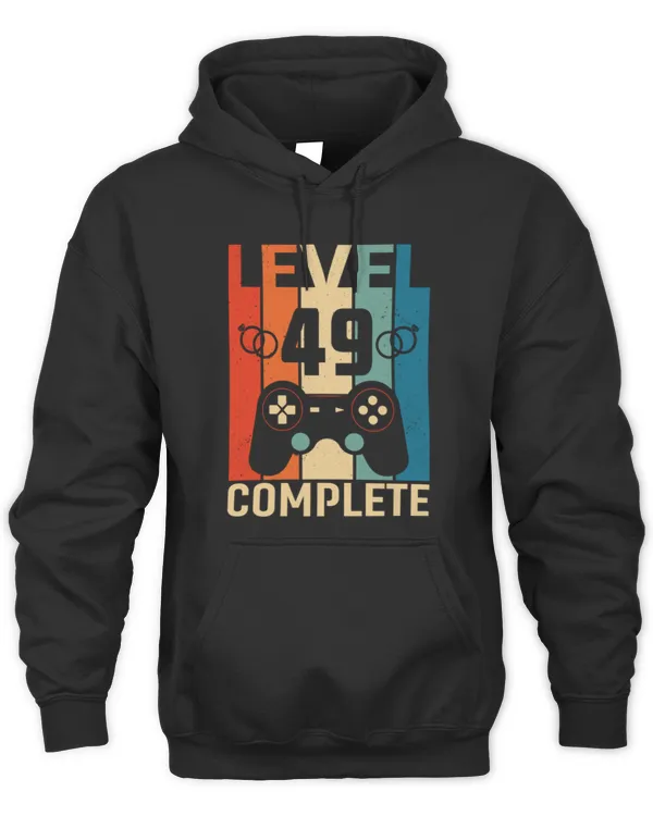 Level 49 Complete Video Gamer 49 Years Wedding Anniversary Long Sleeve T-Shirt - Unisex Hoodie Unisex Hoodie