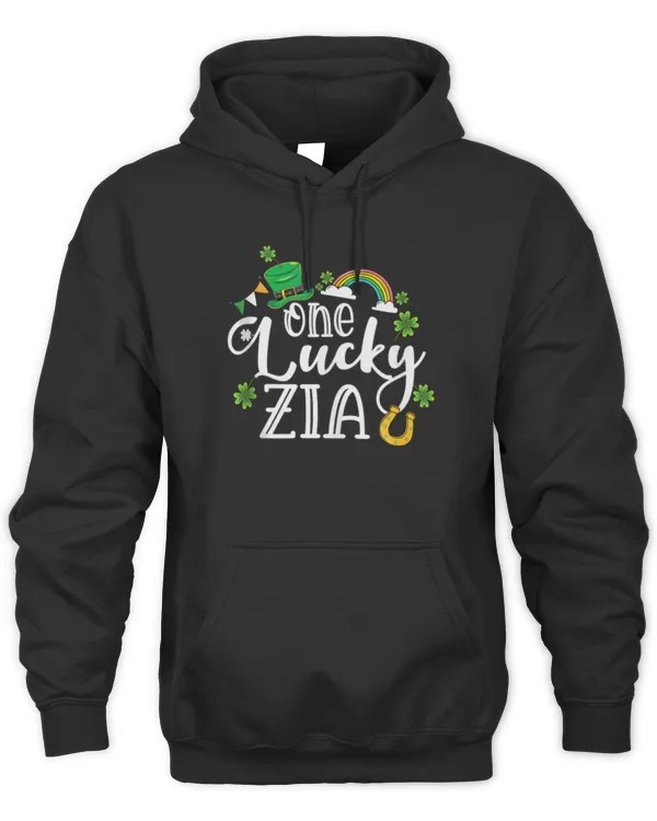 One Lucky Zia St Patrick's Day Irish Zia Leprechaun Tee - Unisex Hoodie Unisex Hoodie