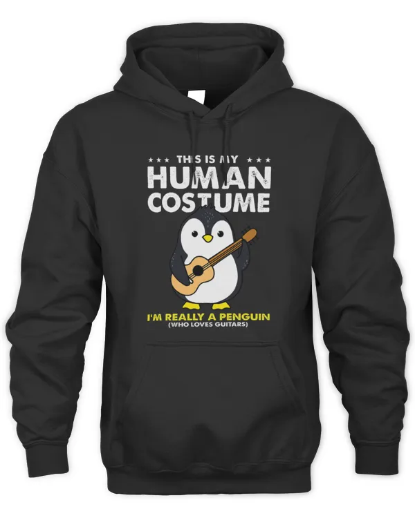 Penguin Pet This Is My Human Costume Penguin Guitarist