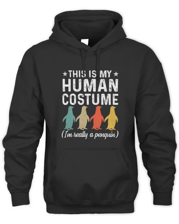 Penguin Pet This Is My Human Costume Vintage Penguin Halloween Gifts