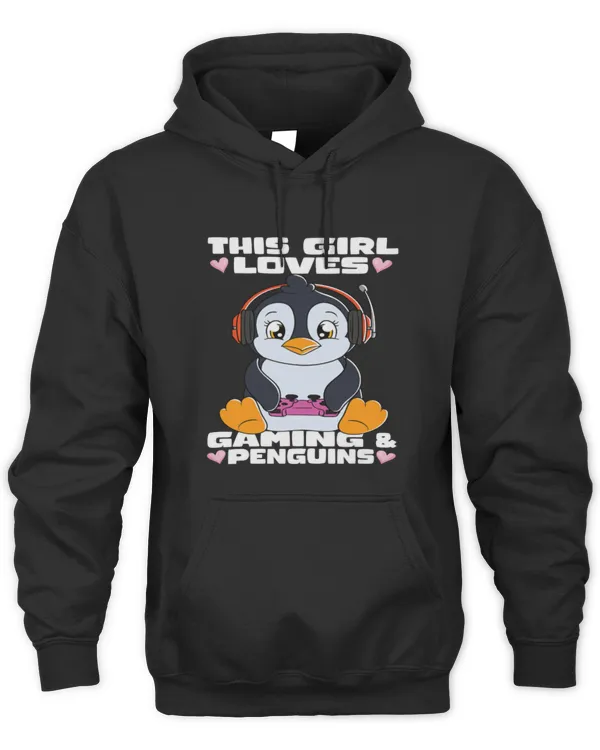 Penguin Pet This Girl Loves Penguins and Gaming Penguin Gamer