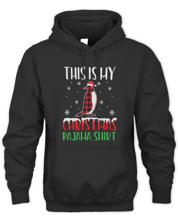 Penguin Pet This Is My Christmas Pajama Penguin Buffalo Plaid Checkered 1