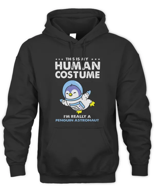 Penguin Pet This Is My Human Costume Penguin Astronaut