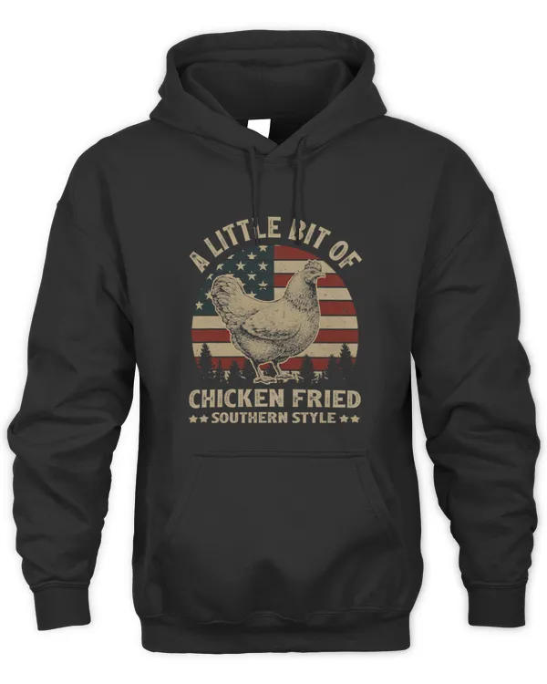 Chicken Pet A Little Bit of Chicken Fried Southern Style USA FLag