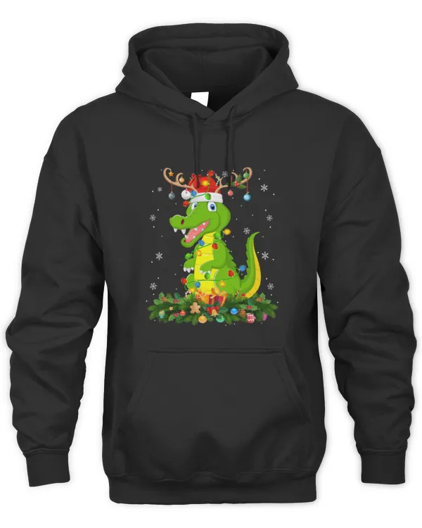 Animal Alligator Xmas Holiday Reindeer Hat Santa Crocodile Christmas