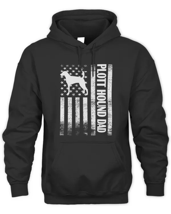 Plott Hound Dad US Flag Plott Hound Dog Owner Gift T-Shirt