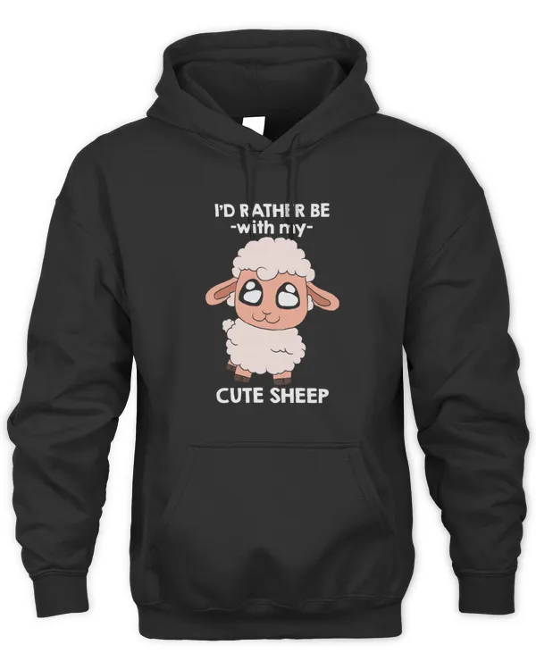 Funny Sheep Id Rather Be With My Cute Sheep T-Shirt