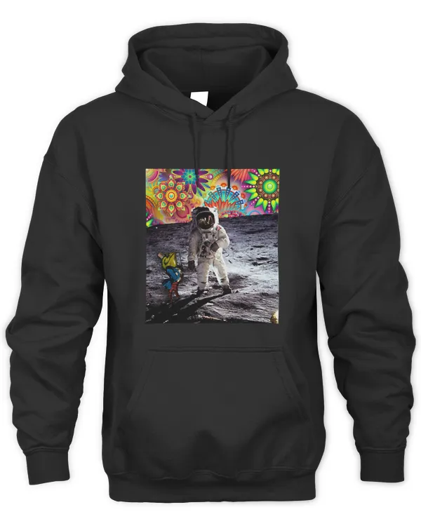 Funny Apollo 11 Moon Landing Psychedelic With Alien Frog