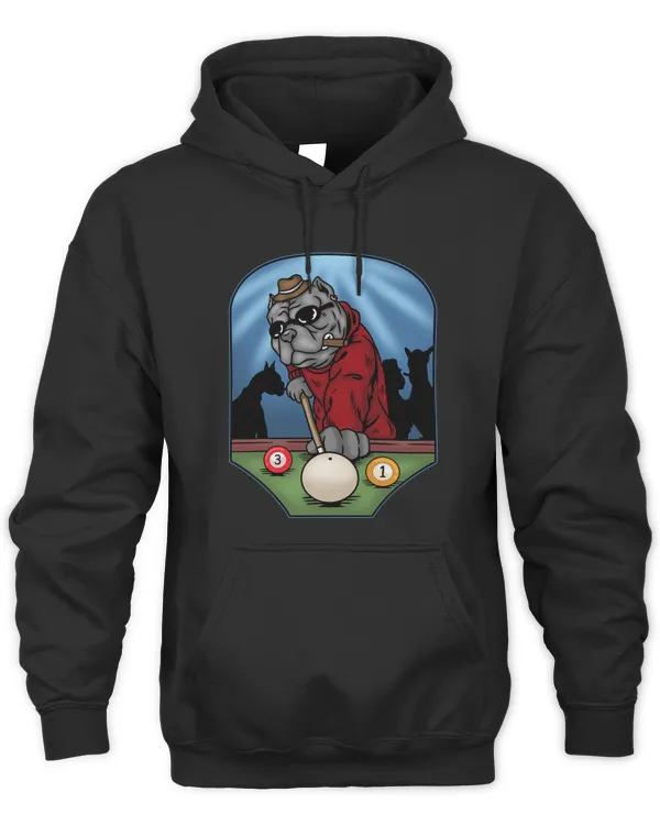 Funny Billiard Pool Player American Bully Dog Billiards