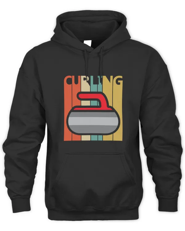 Retro 1980s Curling Sport