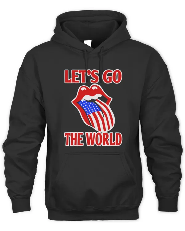 Lets Go Lick the World Joe Biden Quote American Flag Tongue