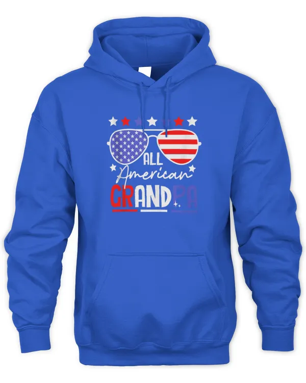 All American Grandpa USA Flag 4th of July Sunglass T Shirt - Unisex Hoodie Unisex Hoodie