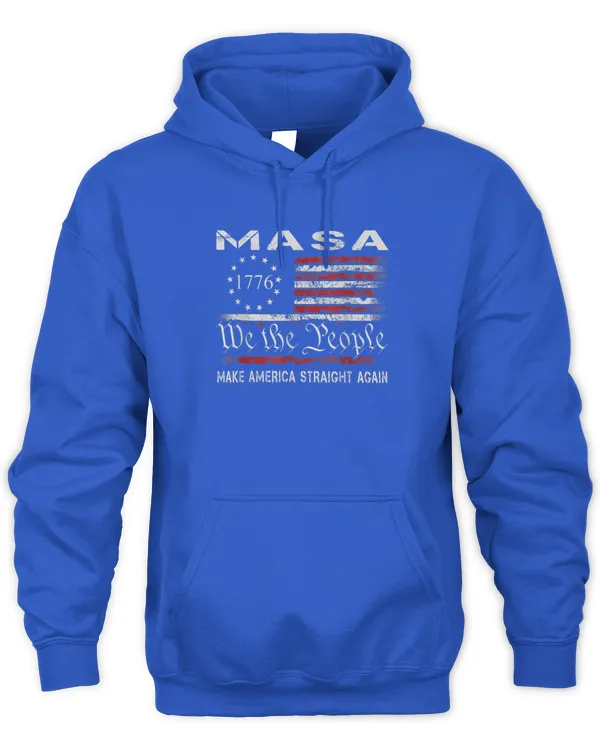 MASA Make America Straight Again Political Funny 4th Of July T-Shirt - Unisex Hoodie Unisex Hoodie