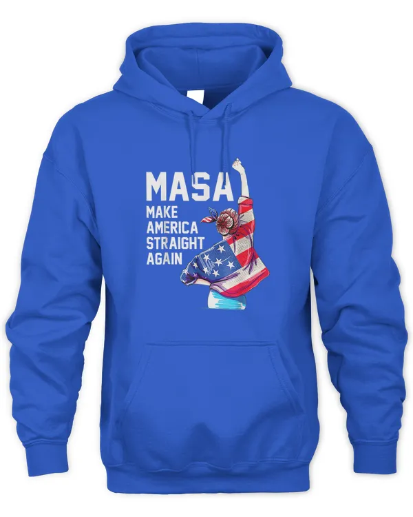 MASA Make America Straight Again Political US Flag Patriotic T-Shirt - Unisex Hoodie Unisex Hoodie