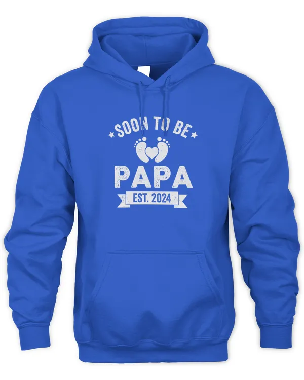 Soon To Be Papa 2024 Fathers Day First Time Papa T-Shirt - Unisex Hoodie Unisex Hoodie