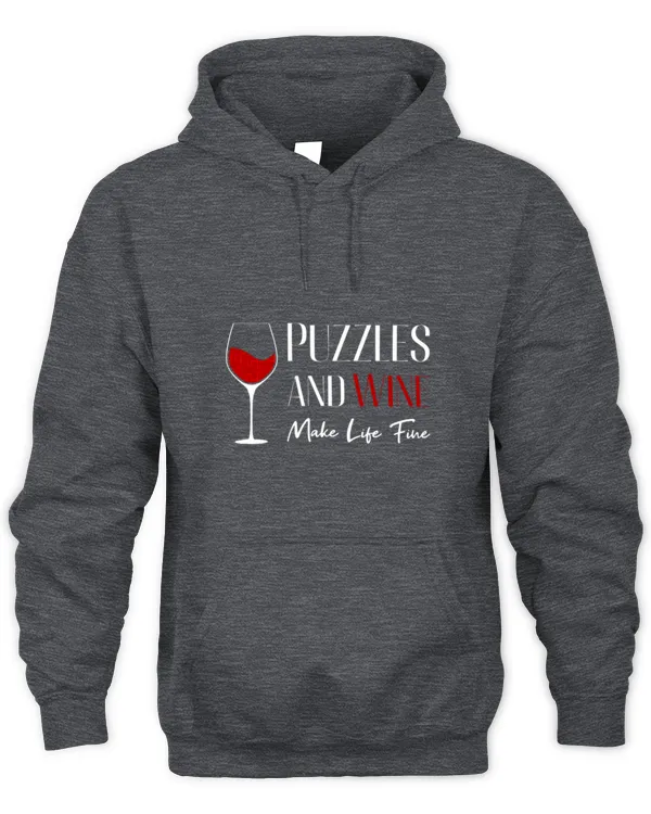Drinker Wine Puzzles And Wine Puzzle Piece Game Jigsaw Puzzle - Unisex Hoodie Unisex Hoodie