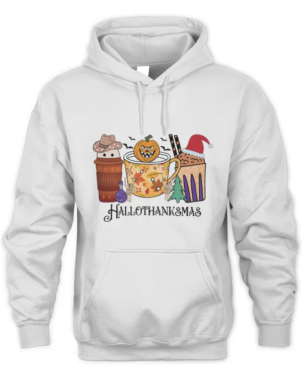 Happy Halloween shirt, Happy Hallothanksmas shirt, Christmas Coffee, Halloween Coffee, Fall Coffee (46)