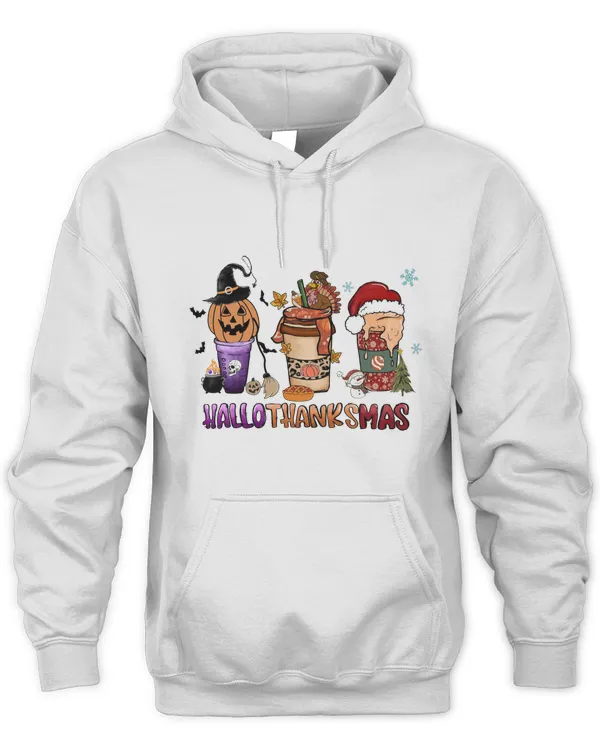 Happy Halloween shirt, Happy Hallothanksmas shirt, Christmas Coffee, Halloween Coffee, Fall Coffee (47)