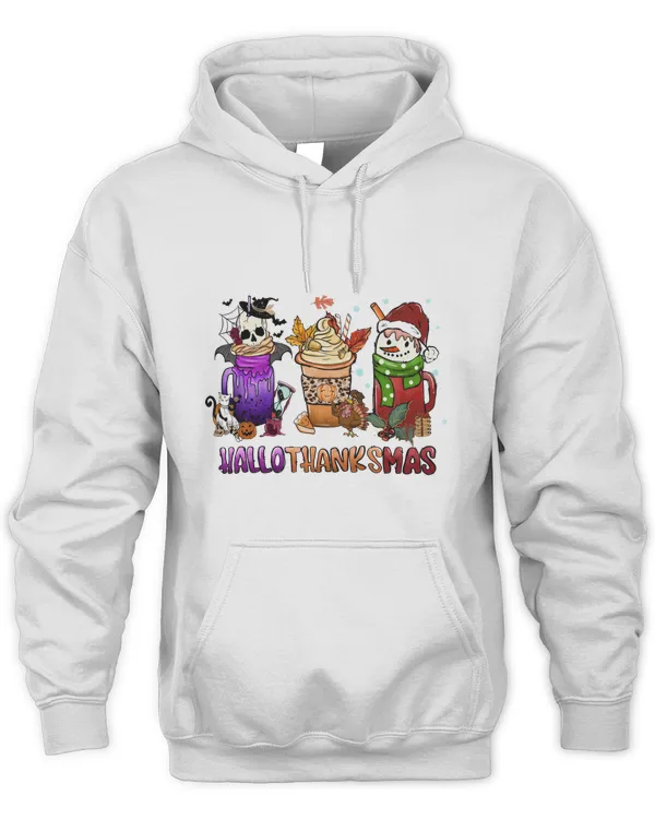 Happy Halloween shirt, Happy Hallothanksmas shirt, Christmas Coffee, Halloween Coffee, Fall Coffee (51)