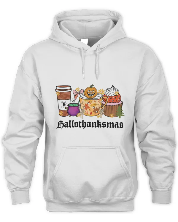 Happy Halloween shirt, Happy Hallothanksmas shirt, Christmas Coffee, Halloween Coffee, Fall Coffee (52)
