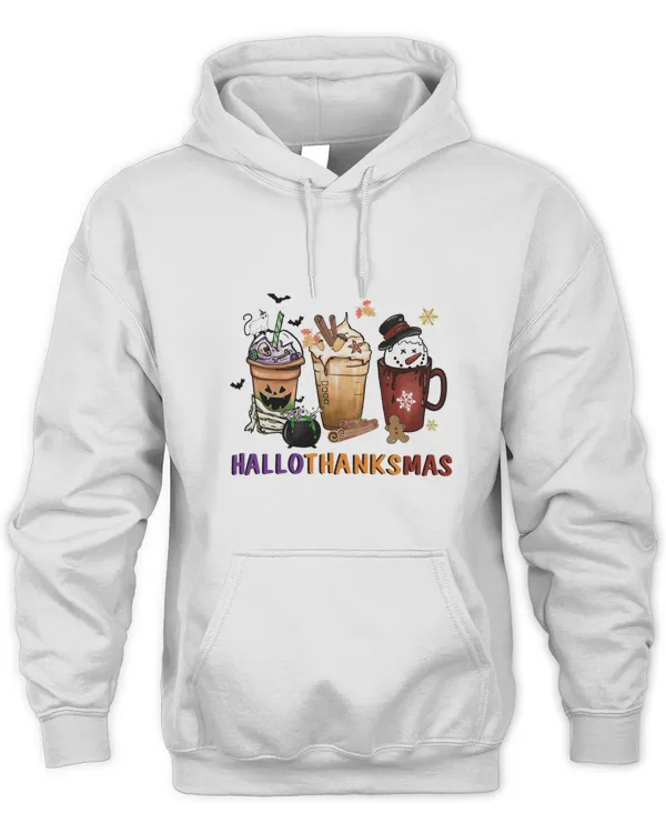 Happy Halloween shirt, Happy Hallothanksmas shirt, Christmas Coffee, Halloween Coffee, Fall Coffee (55)