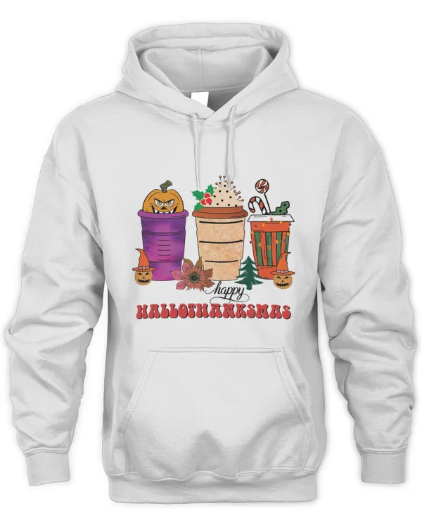 Happy Halloween shirt, Happy Hallothanksmas shirt, Christmas Coffee, Halloween Coffee, Fall Coffee (58)