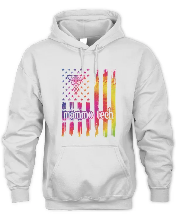 Mammography Technologist Gifts Mammo Tech US Flag T-Shirt