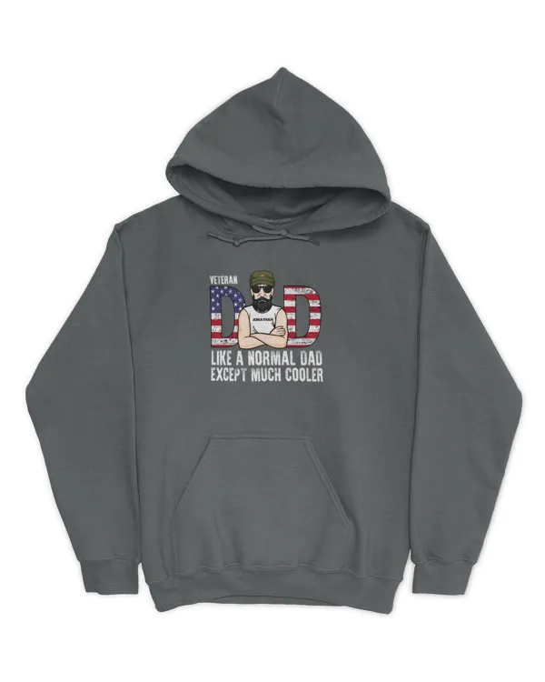 Veteran Dad Like A Normal Dad Except Much Cooler - Gift For 4th Of July - Personalized, Gifts For Veterans Day, Gifts Idea For Veterans Day