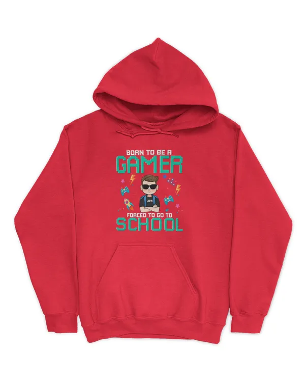Born To Be A Gamer Forced To Go To School - Personalized Shirt, Gift idea for Dad, Father's day gift