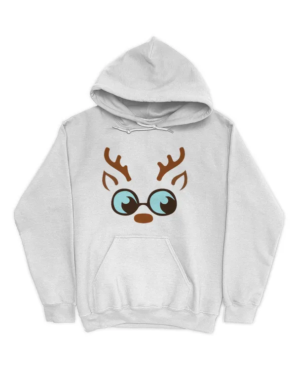 Christmas Shirt with Cute Reindeer Face (5)