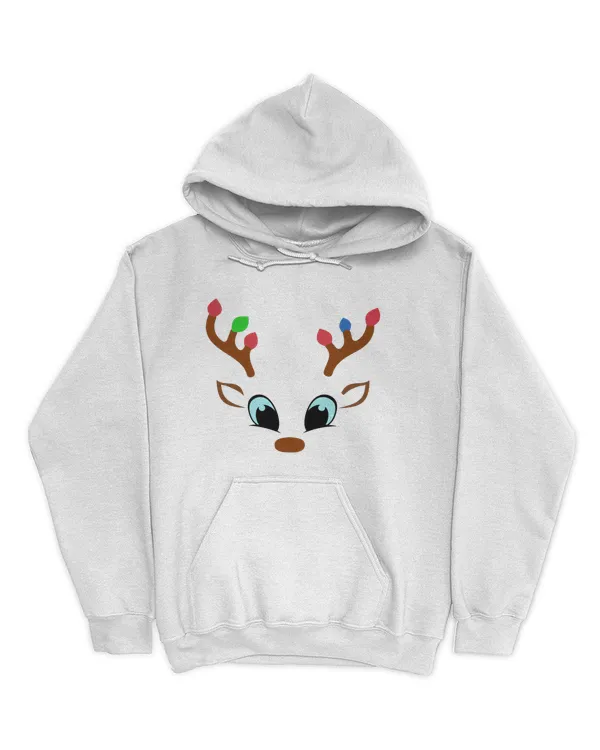 Christmas Shirt with Cute Reindeer Face (7)