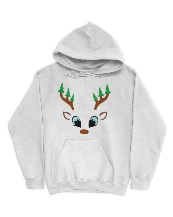 Christmas Shirt - Cute Reindeer Face, Great shirt for Christmas (5)