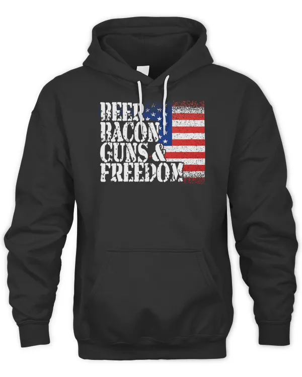 Beer Bacon Guns Freedom Funny Us Flag 695 Shirt