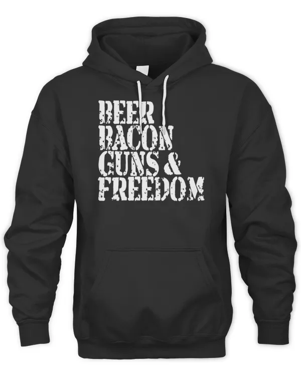 Beer Bacon Guns Freedom Funny Us Proud 694 Shirt