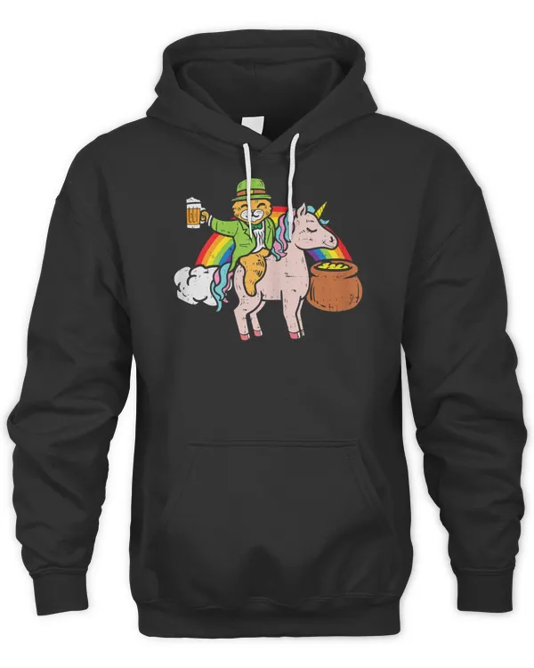 Beer Leprechaun Cat On Unicorn St 593 Shirt