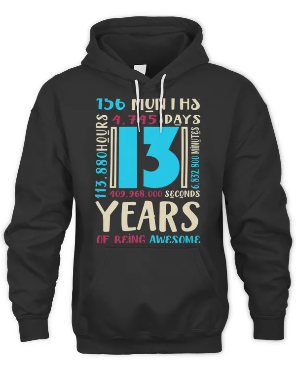 13th Birthday Shirt for Kids Gift Age 13 Year Old Boys Girls T Shirt