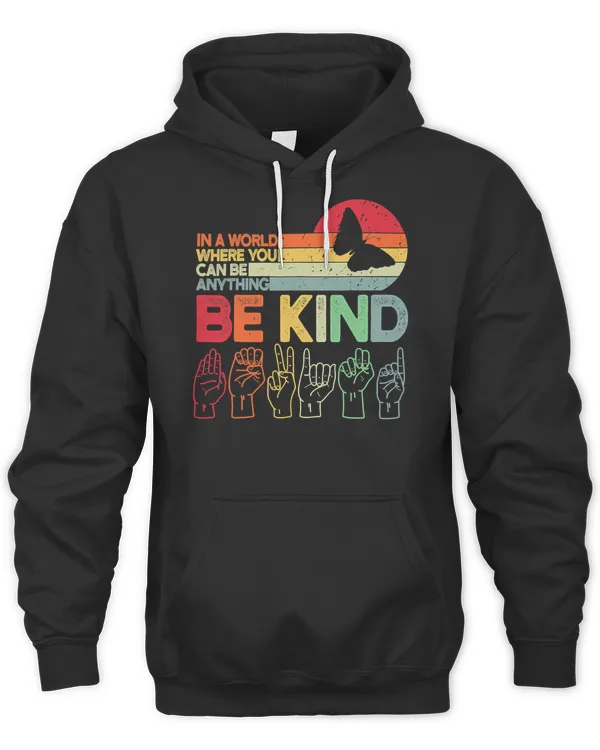 Be Kind Autism Awareness ASL Mom Teacher Kindness T-Shirt
